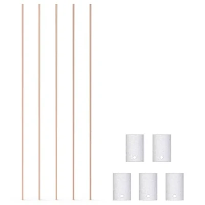 Image of stonylab 5 Pack Nickel Plate, 99.99% 1 * 10 15 mm Anode Flat Metal Foil Electrode with Copper Wire for Cell Lab Research