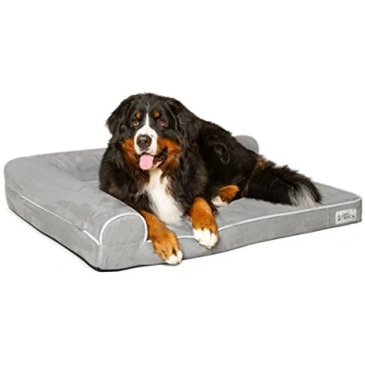 Image of PetFusion BetterLounge Orthopaedic Dog Bed Memory Foam Pet with Waterproof Liner and Removable Cover Comfortable Soft for Dogs XL (112 x 86 19 cm)