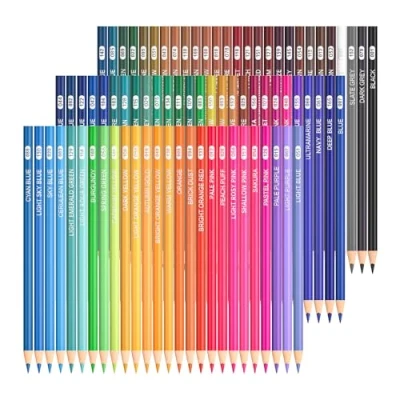 Image of Shuttle Art 80 Colours Colouring Pencils Set, Coloured for Beginner Kids Colouring, Soft Core Colour Pencils, Regular Drawing Adults Artists book, Sketching