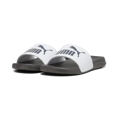 Image of Puma Unisex Adults Popcat 20 Slide Sandals, White Dark Coal, 3 UK