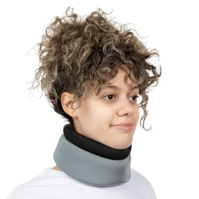 Image of BraceUP Neck Support Brace for Pain and Women Man Soft Cervical Collar Relief, Sleeping, Posture, Straightener (Gray)