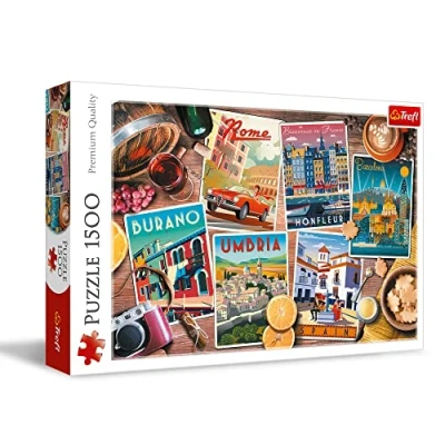 Image of Trefl 26199 1500 Teile Collage, Reisen, Europäische Städte, Modernes Puzzle, Kreative Unterhaltung, Spanien, Italien, Frankreich, für Erwachsene und Kinder ab 12 Jahren, European Travel