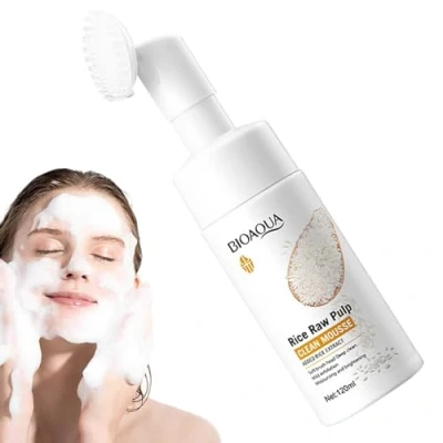 Image of Rice Water Face Wash, Cleanser for Oily Skin, 120ML Raw Pulp Deep Cleaning Hydrating Cleanser, Oil Control Facial Women Men Skin Care