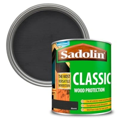 Image of WALLPAPER EMPIRE Sadolin Classic All Purpose Woodstain 750ml Deep Penetrating Protection (Ebony)