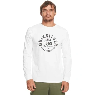 Image of Quiksilver Circled Script Long Sleeve T Shirt for Men