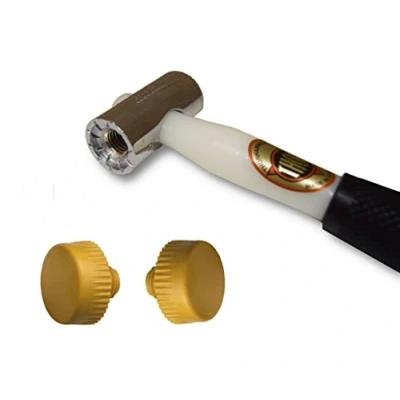 Image of Thor 710 Nylon Faced Window Glazing Hammer/Mallet with Extra Hard Yellow Heads