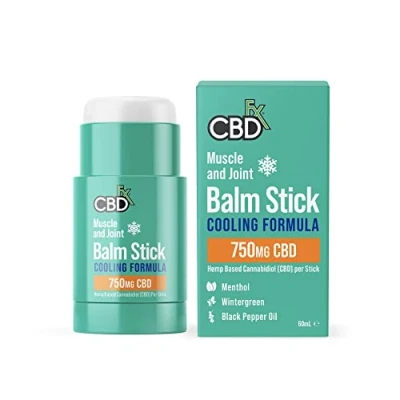 Image of CBDfx 750mg CBD High Strength Muscle &amp; Joint Balm Stick with Menthol, Wintergreen and Black Pepper Oil 60ml