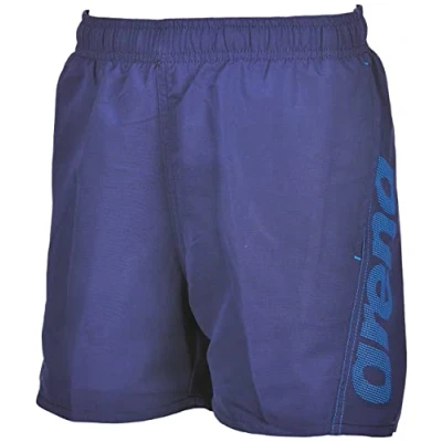 Image of Arena Boys&#039; Fundamentals Logo Beach Boxer Navy Turquoise