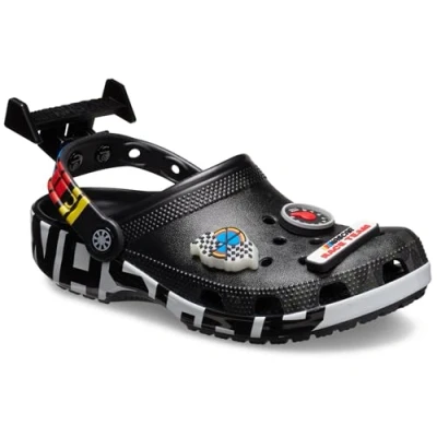 Image of Crocs Unisex Adult Nascar Classic Clog, Black, 6 UK Men / 7 Women