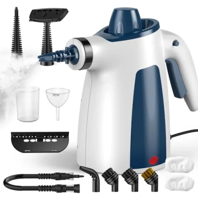 Image of Hand Held Steam Cleaner, Portable Cleaners, Cleaner Handheld, Comes with 9 Piece Accessories for Multi Surface Stain Removal, Perfect Car, Sofa, Floor, Bathroom, Window
