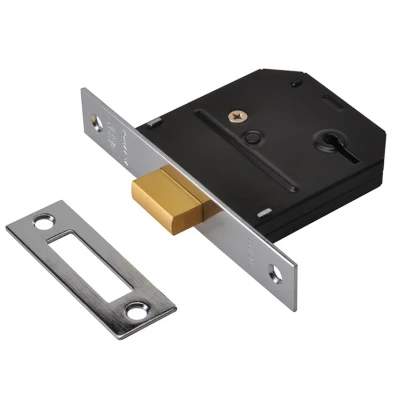 Image of Union ES DL Essentials 3 Lever Mortice Deadlock Chrome 79mm 3in Visi UNNYESDLCH30