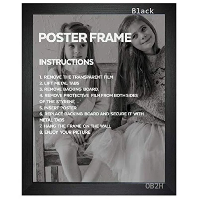 Image of OB2H MODERN A1 A2 A3 A4 A5 PICTURE FRAME (Black, A3(420 x 297 mm)