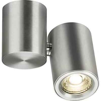 Image of KnightsBridge Dee Single Surface Adjustable Round Spotlight Brushed Chrome