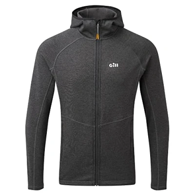 Image of Gill Mens Dart Hoodie Zip Up Sweatshirt Stretch Fit, Thermal &amp; Breathable Steel Grey