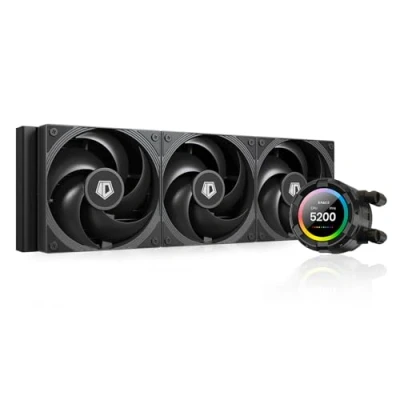 Image of ID COOLING SL360 PRO SE 360mm AIO CPU Liquid Cooler with Customizable LCD Display, 2.1&quot; Display for Images, Gifs, MP4 and Performance Metrics, 3 AS 120 Silent Fans, Fits Intel &amp; AMD