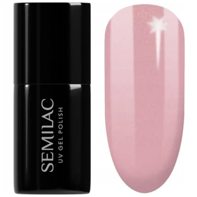 Image of SEMILAC 376 Shimmer Stone Pink Diamond Nail UV Gel Polish Long Lasting and Easy to Apply Soak off UV/Led Perfect for Home Professional Manicure Pedicure 7 ml