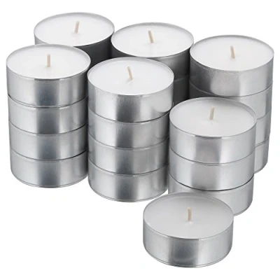 Image of 5 White Tea Lights Candles Scented 4 Hours Burn Tealights Perfect for Christmas, Valentines Day, Birthday Celebration