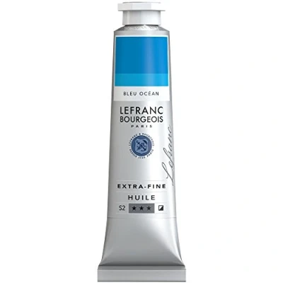 Image of Lefranc Bourgeois, oil based paint, Ocean Blue, 40ml