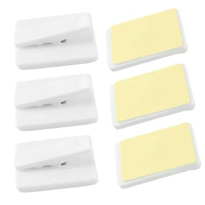 Image of 6X Self Adhesive Bill Clips Kitchen Tea Towel/Apron/Oven Glove Clamp Holder