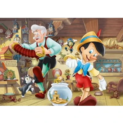 Image of Ravensburger 12000108 Pinocchio 1000 pieces jigsaw Puzzle for adults and kids age 14 years up, disney jigsaw, gifts