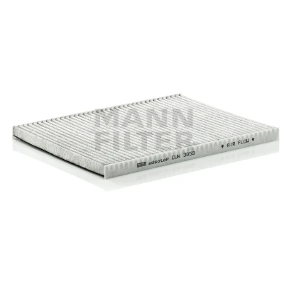 Image of 1808616, 91132362, 9130959, 93181047 Pollen Filter MANN CUK 3059 Activated Carbon 290mm 224mm 17mm VAUXHALL: Omega Saloon