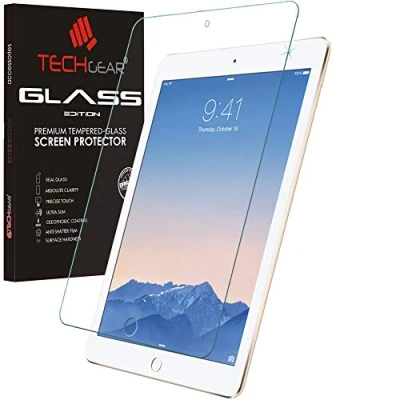 Image of TECHGEAR Screen Protector for iPad 9.7 2018, 2017 (5th &amp; 6th Generation), Air 2 9.7&quot; (iPad 6 5) Glass Edition Genuine Tempered Guard Cover Compatible