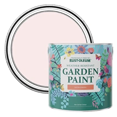 Image of Rust Oleum Pink Mould Resistant Garden Paint In Satin Finish China Rose 2.5L
