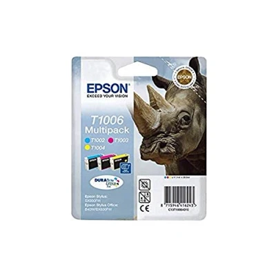 Image of Epson Original Durabrite T1006 Rhino Colour Multipack Ink Cartridges, Genuine