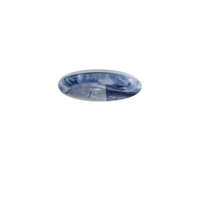 Image of Lindby LED ceiling light Orbi, 38 cm, blue/white, plastic