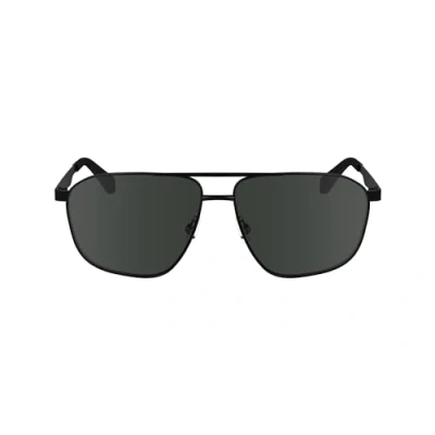 Image of CALVIN KLEIN Jeans Men&#039;s Sunglasses CKJ24202S Black with Solid Smoke Lens