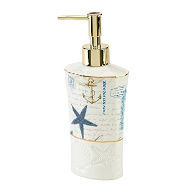 Image of Avanti Linens Lotion Pump/Soap Dispenser, Guest Bathroom Essentials, Nautical Inspired Home Decor (Antigua Collection)