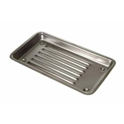 Image of Medical Rectangular Grooved base Instrument trays Medical, Dentistry, Tattoo studio,Veterinary and Multipirpose Use (190x100x15MM)