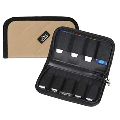 Image of KING OF Flash 9 x USB Drives Carrying Case With Premium Quality Padded Protection for Flash/Key Khaki
