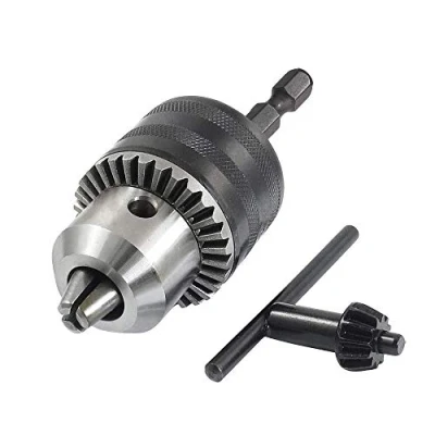 Image of Bestgle 0.6 6.5mm Drill Chuck Adapter Mount 3/8 24UNF Quick Change Connect Conversion with 1/4&quot; Hex Shank