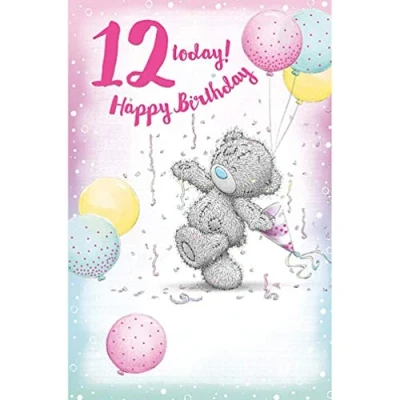 Image of Me To You Bear 12 Today 12th Birthday Card