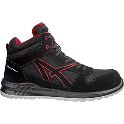 Image of Albatros Clifton Mid Safety Boot Male Black/Red UK Size 8