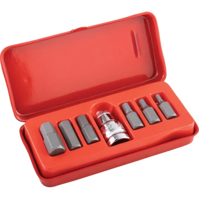 Image of 4 12mm 1/2&quot; SQ DR Hex Bit Set 7 PC