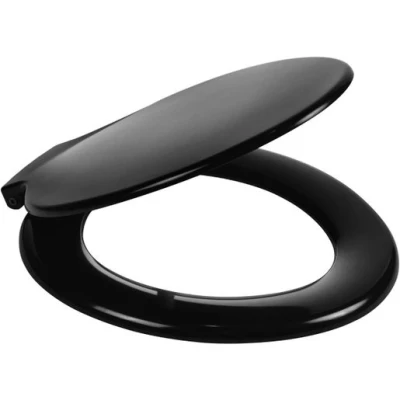Image of Celmac Calypso Lightweight Double Flap Toilet Seat &amp; Cover SCA21 (Black)