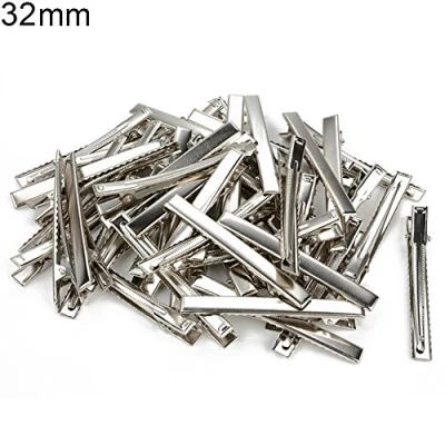 Image of 50Pcs Mini Metal Prong Alligator Clips Hair Bows Accessories Beauty Tool (32mm)