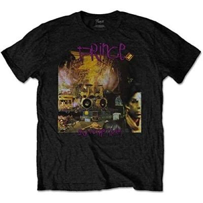 Image of Prince Men&#039;s Sign O The Times Album T Shirt, Black (Black Black), Small (Size:Small)
