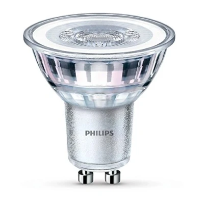 Image of 7 x Philips LED Glass 4.6w GU10 50w A+ Spot Light Bulbs Lamp 355lm Warm White