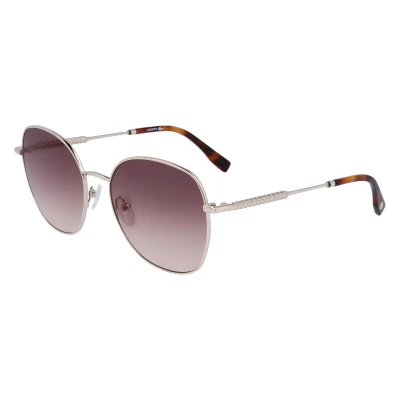Image of Lacoste Women&#039;s Sunglasses L257S Light Gold with Gradient Brown Lens