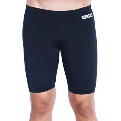 Image of Arena Men Swim Trunks Solid, black White, XL (Manufacturer size:38)