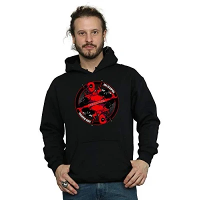 Image of Marvel Men&#039;s Deadpool Good Bad Hoodie Black Large