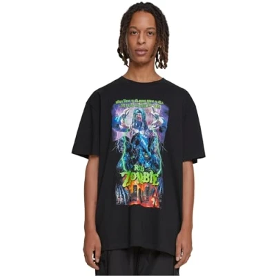 Image of Upscale by Mister Tee X ROB Zombie Heavy Overize Print Tshirt, Men&#039;s, Size: Small, Black