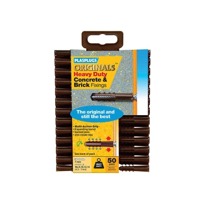 Image of Plasplugs SBJP551 Originals Heavy duty Fixings (Pack 50)