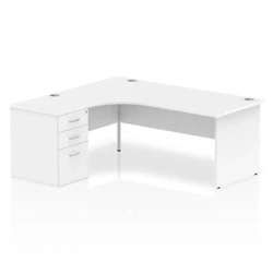 Image of Impulse 1800 Left Hand Panel End Workstation 600 Pedestal Wh