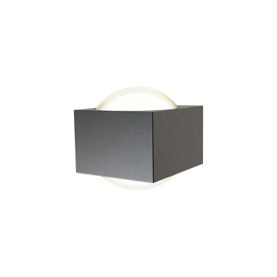 Image of Ansell Misano Square IP65 Bi Directional Wall Light 3000K Graphite
