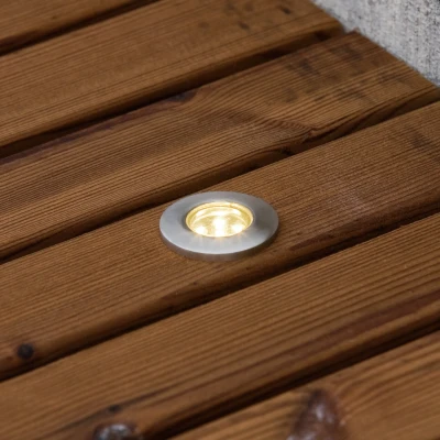 Image of Mini LED Outdoor 12V System Stainless Steel Recessed Ground Light IP44 Set Of 6,