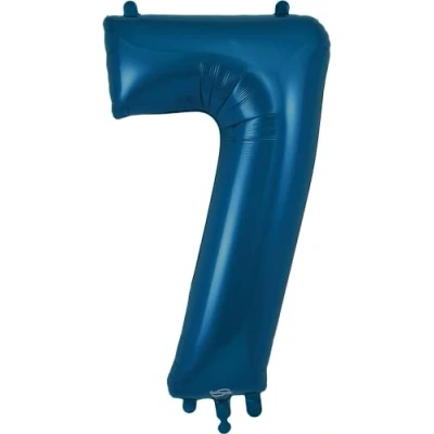 Image of 34&quot; Navy Number 7 Foil Balloon